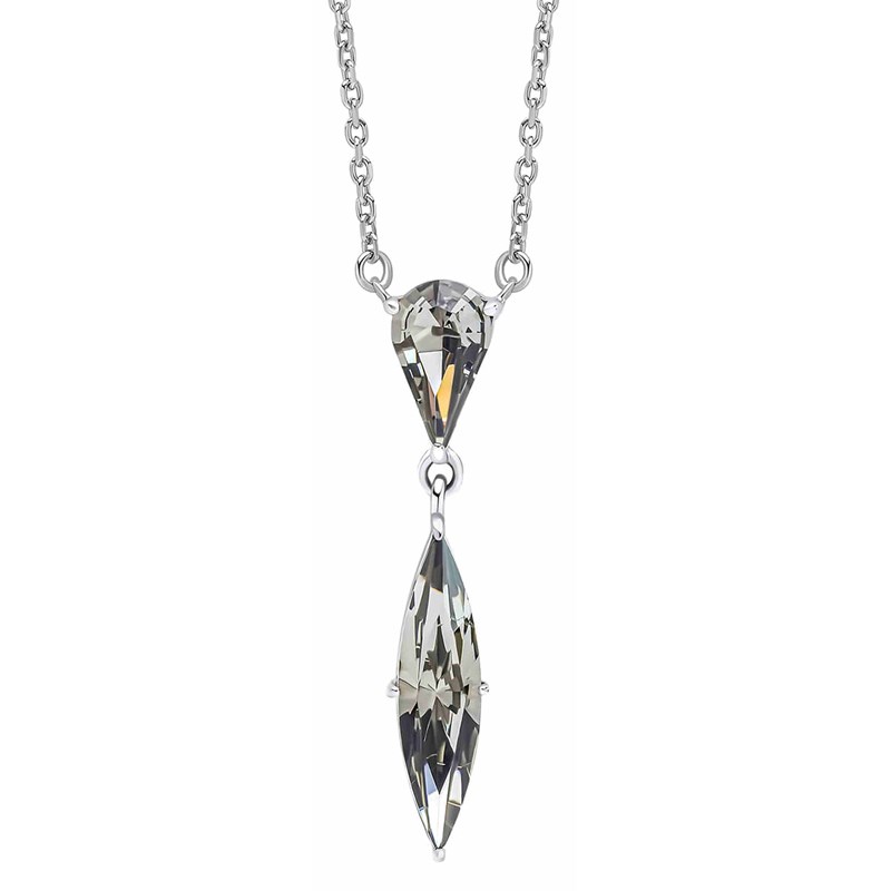 Collier cristal noir en argent 925