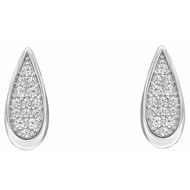 Boucle d'oreille zirconium en argent 925