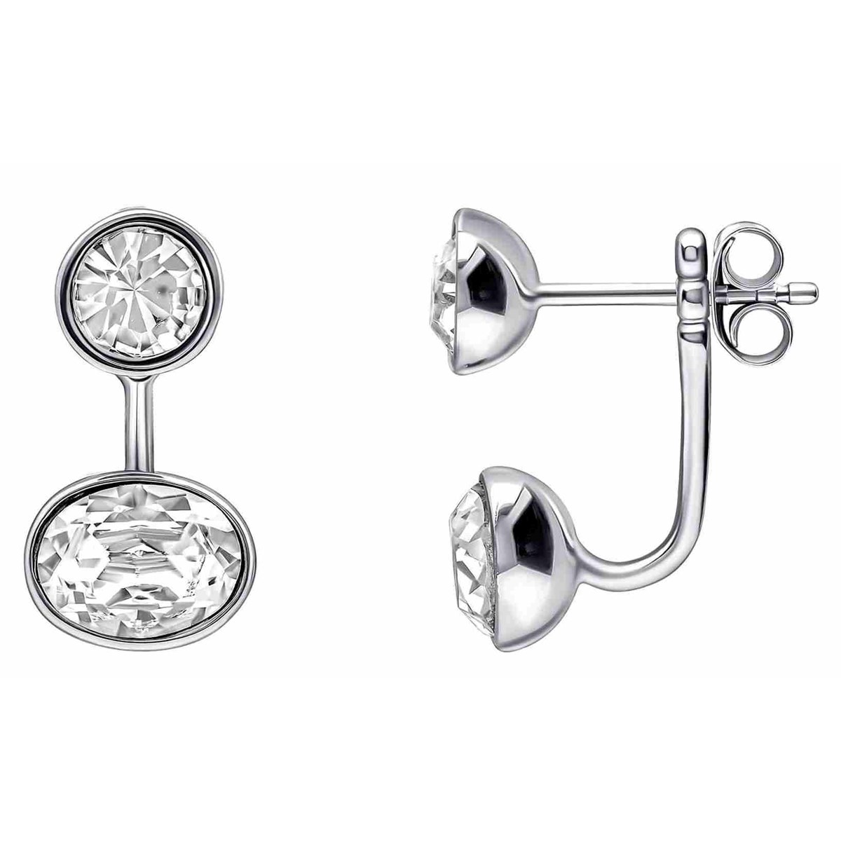 Boucle d'oreille cristal en argent 925