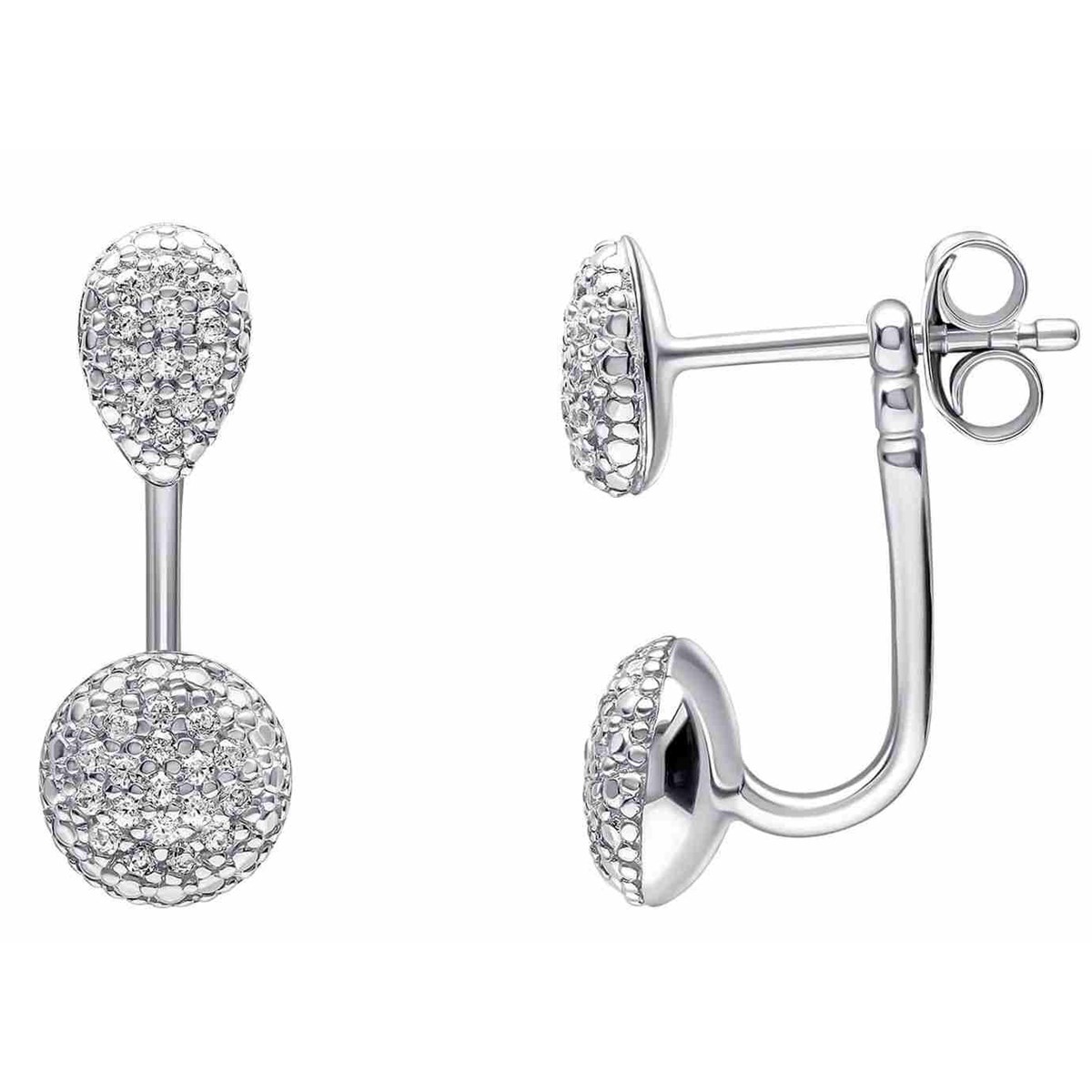 Boucle d'oreille zirconium en argent 925