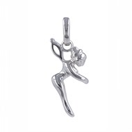 Pendentif argent rhodié fée avec cz 1.60grs