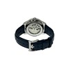 Montre homme - Bracelet cuir véritable bleu - Mouvement automatique - vue V3