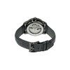 Montre homme - Bracelet cuir véritable gris - Mouvement automatique - vue V3