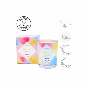 Bougie Bijou Armband argenté - Candyfloss geur - 40h