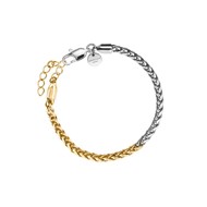 Bracelet Rosefield 'Duotone Herringbone Bracelet Gold' Acier doré  - JBDHG-J704