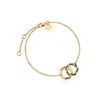 Bracelet Rosefield 'Emerald Duo Bracelet Gold' Acier doré  - JBEDG-J715 - vue V1