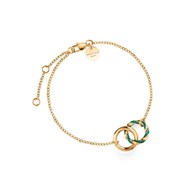 Bracelet Rosefield 'Emerald Duo Bracelet Gold' Acier doré  - JBEDG-J715