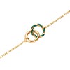 Bracelet Rosefield 'Emerald Duo Bracelet Gold' Acier doré  - JBEDG-J715 - vue V3