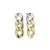 Boucles d'oreilles Rosefield 'Duotone Chain Earrings Gold' Acier doré  - JEDCG-J713 - vue V1