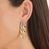 Boucles d'oreilles Rosefield 'Duotone Chain Earrings Gold' Acier doré  - JEDCG-J713 - vue V2