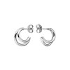 Boucles d'Oreilles Rosefield 'Double Hoops Silver' - JEDHS-J576 - vue V2
