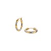 Boucles d'oreilles Rosefield 'Duotone Swirl Hoops Gold' Acier doré  - JEDSG-J711 - vue V1