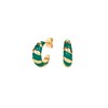 Boucles d'oreilles Rosefield 'Emerald Croissant Hoops Gold' Acier doré  - JEECG-J717 - vue V1