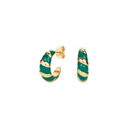 Boucles d'oreilles Rosefield 'Emerald Croissant Hoops Gold' Acier doré  - JEECG-J717