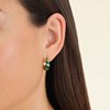 Boucles d'oreilles Rosefield 'Emerald Croissant Hoops Gold' Acier doré  - JEECG-J717 - vue V2