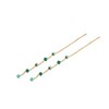 Boucles d'oreilles Rosefield 'Emerald Dotted Theader Earrings Gold' Acier doré  - JEETG-J722 - vue V1