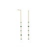 Boucles d'oreilles Rosefield 'Emerald Dotted Theader Earrings Gold' Acier doré  - JEETG-J722 - vue V3