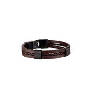 Bracelet Homme cuir marron'Theranos' Taille L