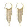 Boucles D'oreilles En Argent Doré Cercle Multichaine - vue V1