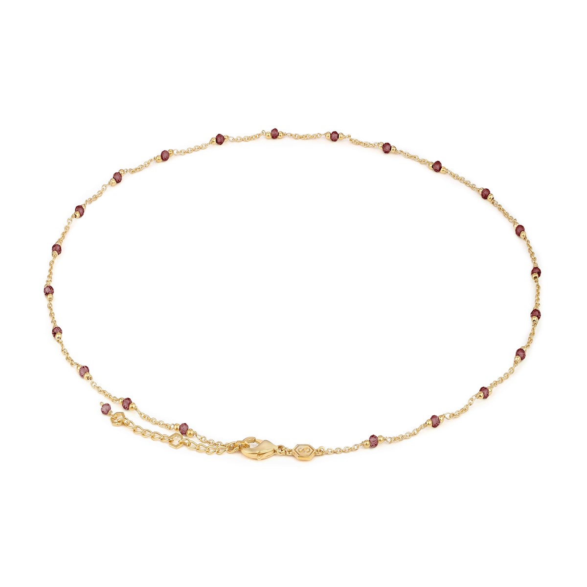 Collier Elyssa en pierres Grenat - vue 2