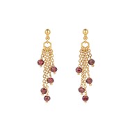 Boucles d'oreilles Elyssa en pierres Grenat