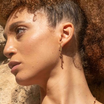Boucles d'oreilles Elyssa en pierres Grenat