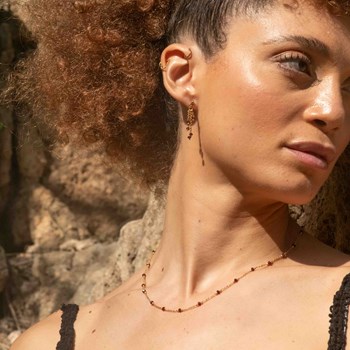 Boucles d'oreilles Elyssa en pierres Grenat