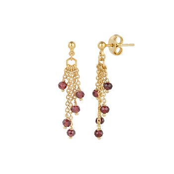 Boucles d'oreilles Elyssa en pierres Grenat