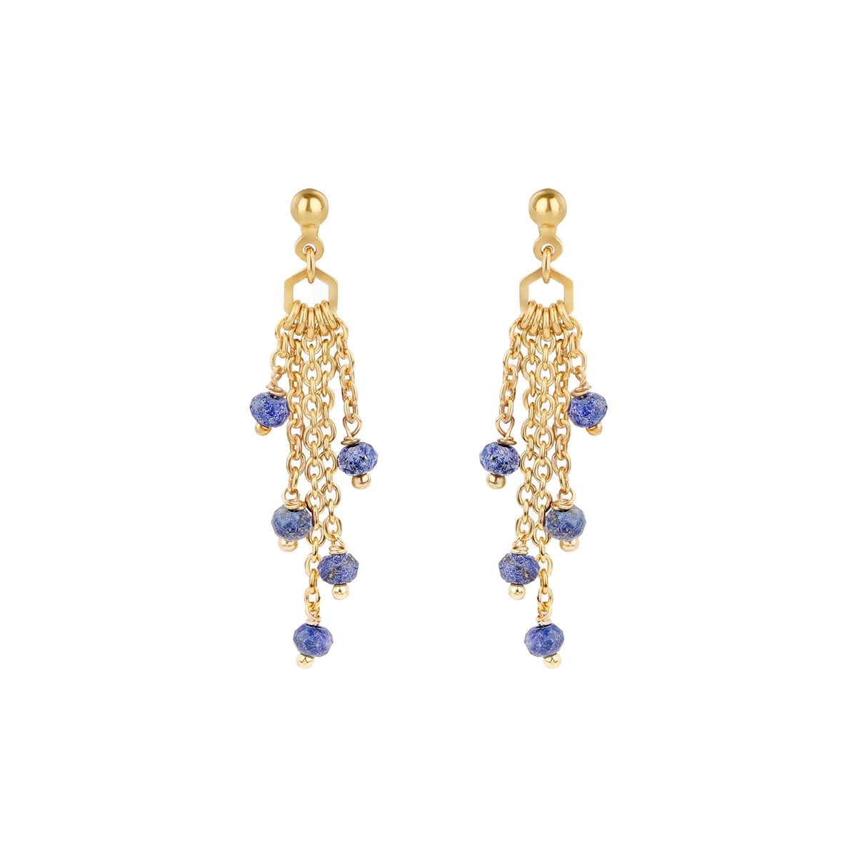 Boucles d'oreilles Elyssa en pierres Lapis-lazuli