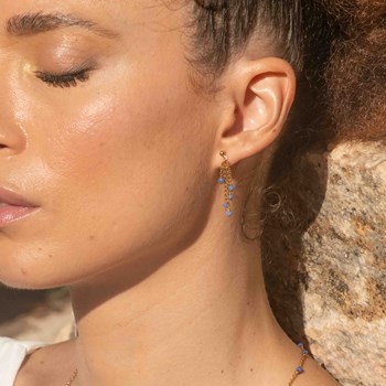 Boucles d'oreilles Elyssa en pierres Lapis-lazuli