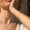 Collier, bracelet et boucles d'oreilles Elyssa en pierres Péridot - vue V5