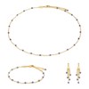 Collier, bracelet et boucles d'oreilles Elyssa en pierres Lapis-lazuli - vue V1