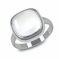 Bague Aria en Argent 925 et Nacre Blanche | Bijou Artisanal Élégant | ADEN Boutique