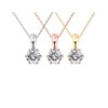 Lot de 3 Pendentifs Birth Stone - Argenté, Doré, Or Rosé et Cristal - vue V1