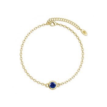 Birth Stone Bracelet - Gold and Blue