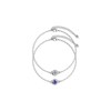 Bracelets Birth Stone - Argenté, cristal et violet - vue V1