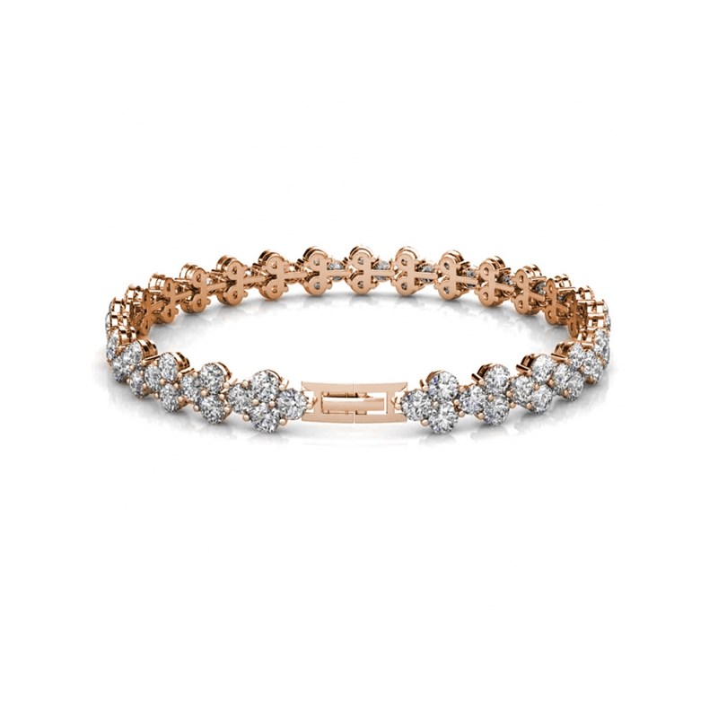 Bracelet Princess - Or Rosé et Cristal - vue 2