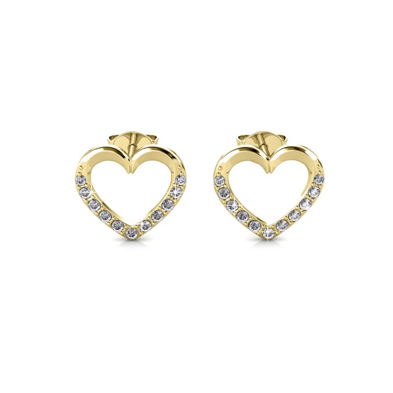 Parure Locked Heart Lovett - Doré et Cristal - vue 3