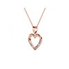 Parure Locked Heart Necklace - Or Rosé et Cristal - vue V3
