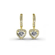 Boucles d'oreilles Only Love - Doré et cristal