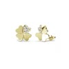 Boucles d'oreilles Lucky Clover - Doré et Cristal - vue V1