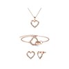 Parure Locked Heart Lovett two - Or Rosé et Cristal - vue V1