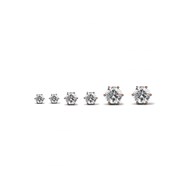 Boucles d'oreilles Solitaire S, M, L - Or Rosé et Cristal