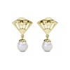 Boucles d'oreilles Ingride Pearl - Doré et Cristal - vue V4