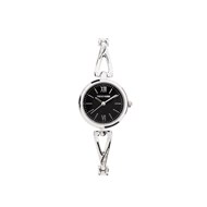 Mariette  - Montre femme - Analogique 3 aiguilles - Bracelet argenté - Cadran noir