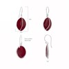 Boucles d'Oreilles Adara Argent 925 et Corail | ADEN Design Feuille | Bijou Naturel - vue V2