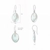 Boucles d'Oreilles Adara Argent 925 et Nacre Blanche | ADEN Design Feuille | Bijou Élégant - vue V2