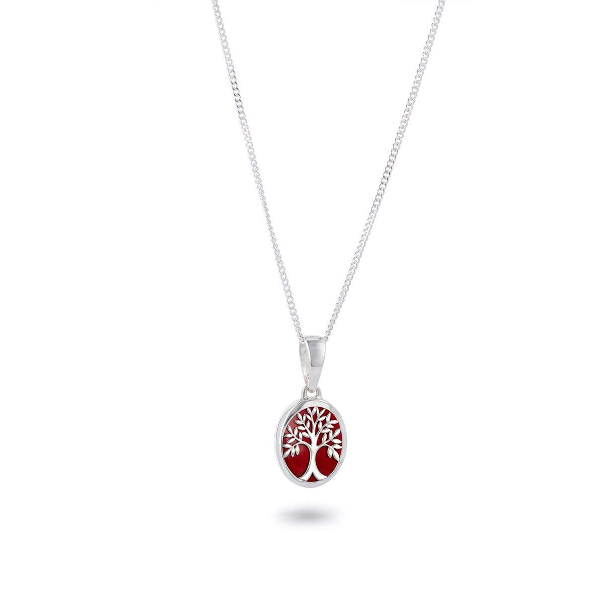 Pendentif Croix En Corail Rouge Et Argent 925 | Chaîne Incluse 45 Cm | Bijou Spirituel élégant | Cadeau Idéal Dans Son écrin