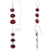 Boucles d'Oreilles Amara Argent 925 et Corail | ADEN Cascade de Cabochons | Bijou Élégant - vue V3