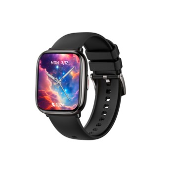 Mixed Connected Watch - OVERTAKE - Black silicone strap